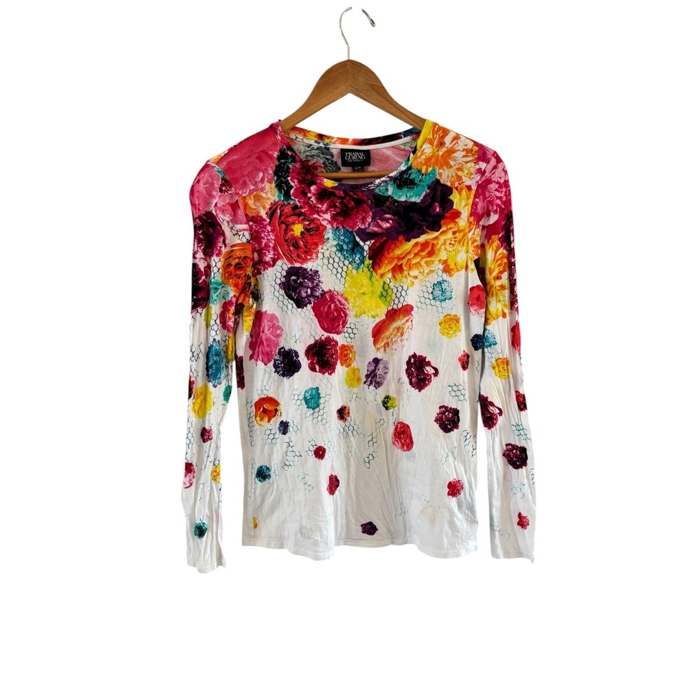Prabal Gurung x Target Top Womens Size M Multicolor Floral Print Long Sleeve